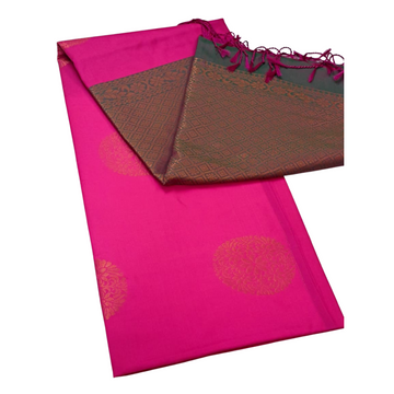 Vibrant Pink Kanchi Soft Silk Saree