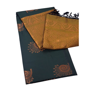 Dark Green Semi Soft Silk Saree